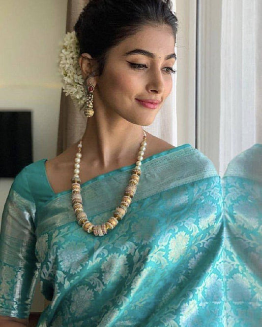 Soft Lichi Silk Saree with Butterfly Pallu