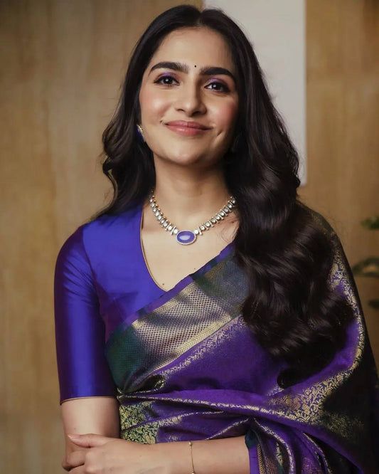 Soft Lichi Silk Saree with Rich Pallu