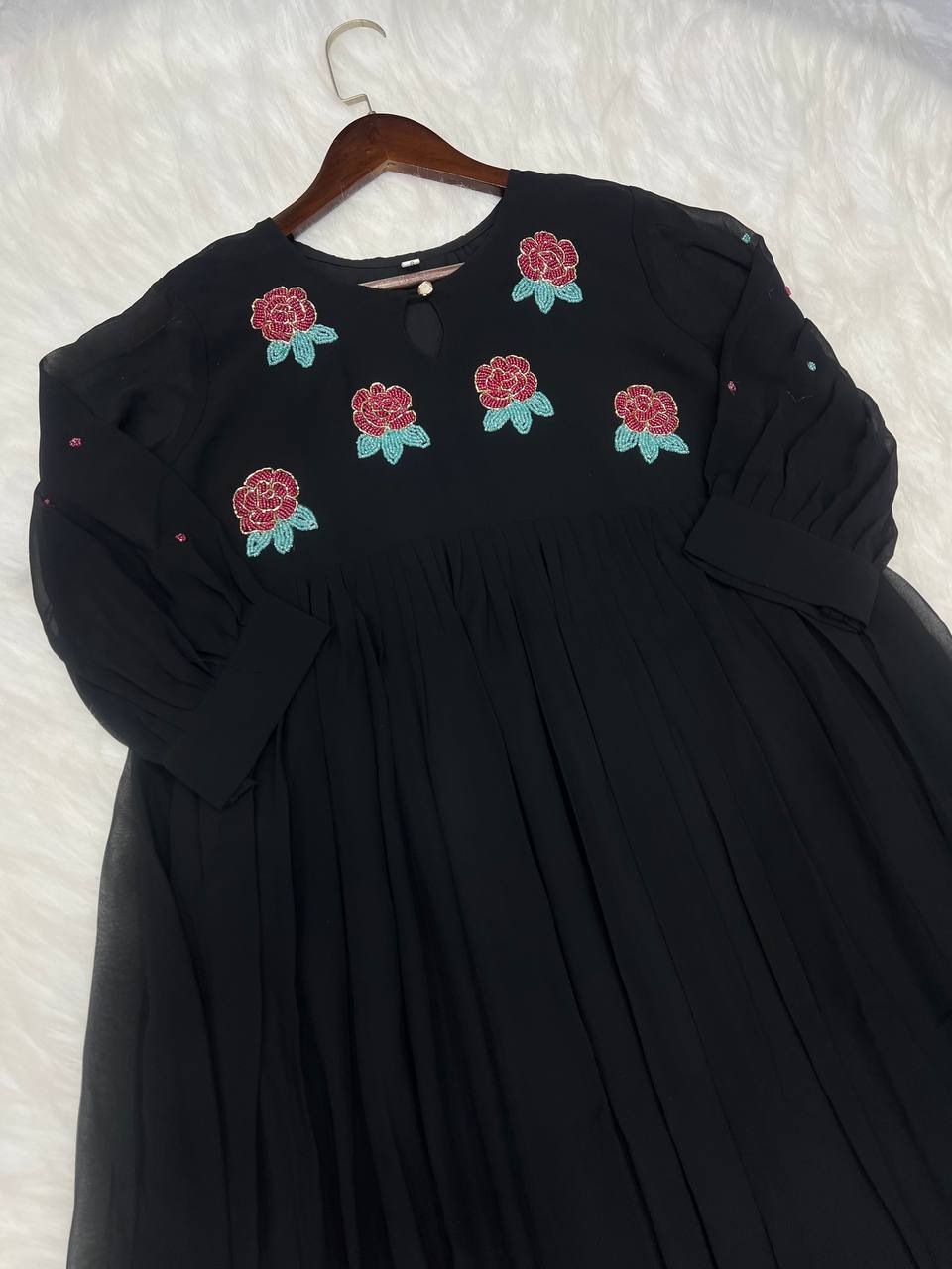 Georgette Dress with Khatli Maggam