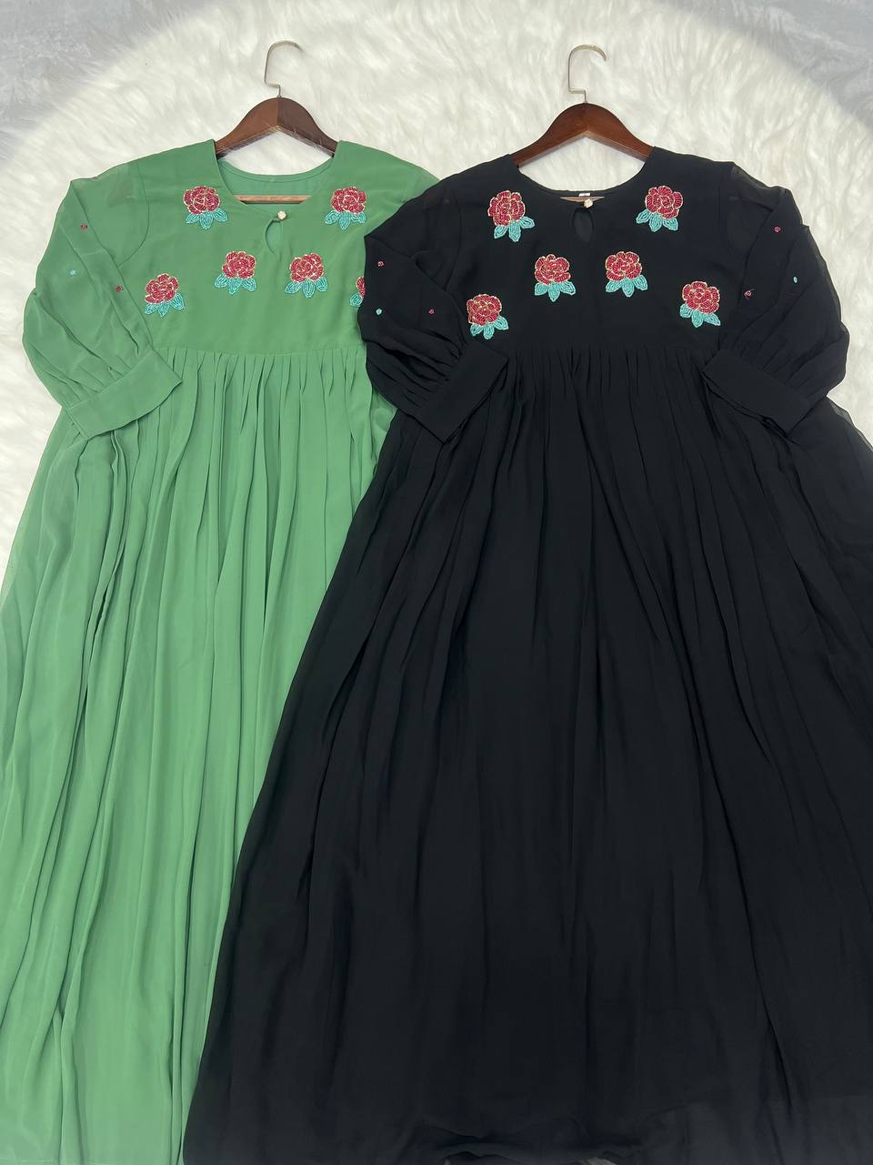 Georgette Dress with Khatli Maggam