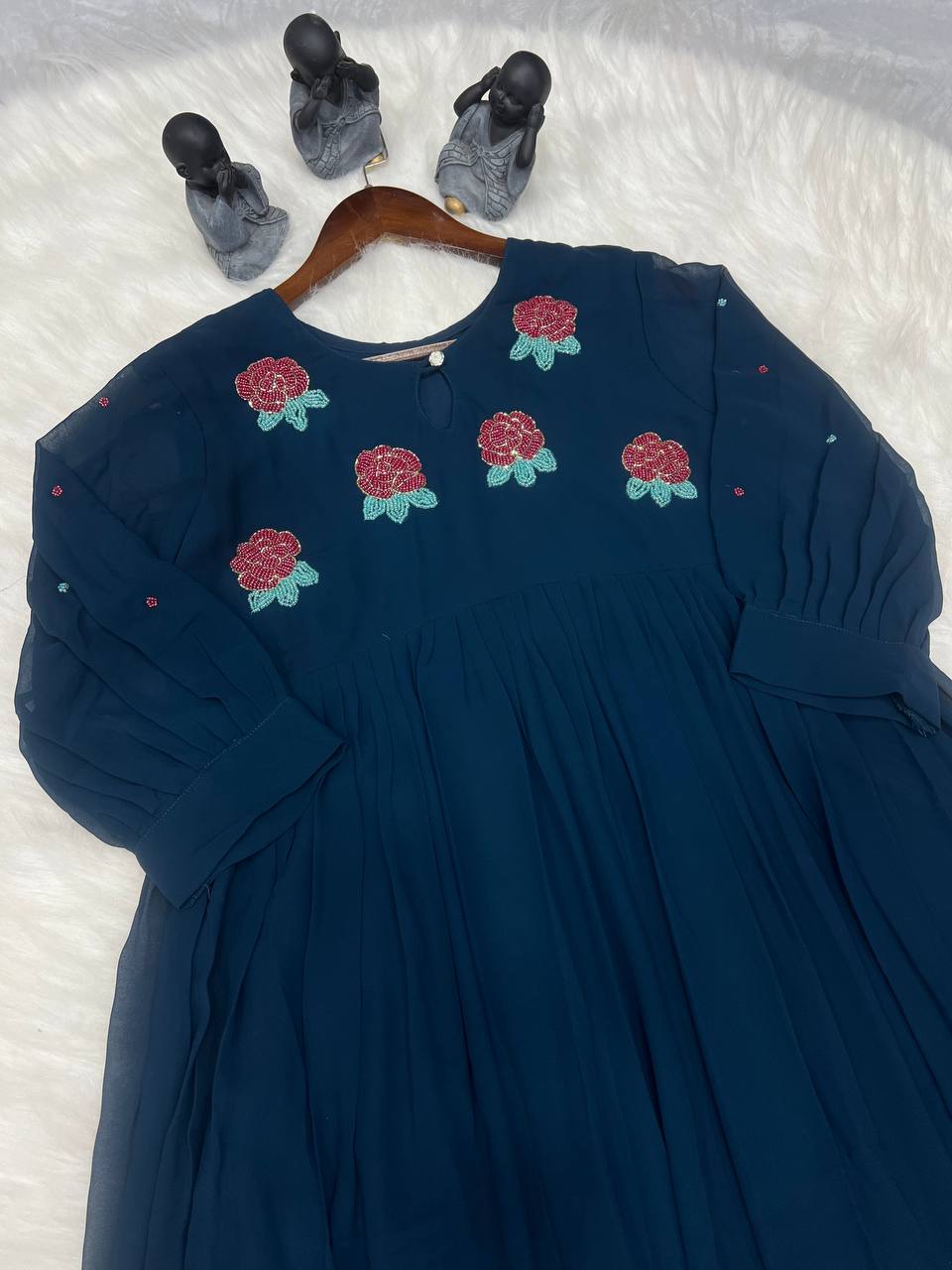 Georgette Dress with Khatli Maggam