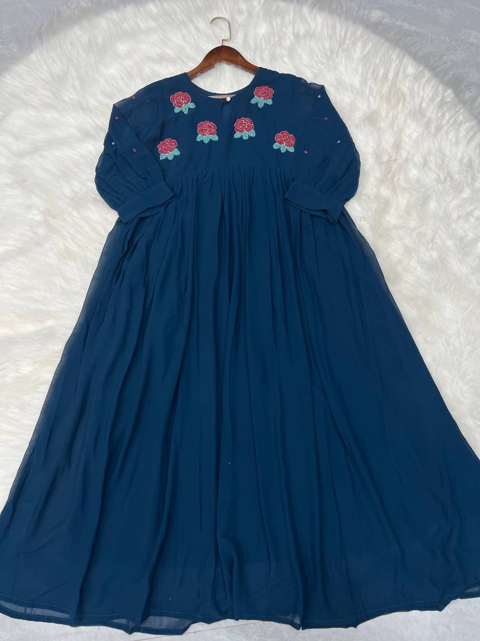 Georgette Dress with Khatli Maggam