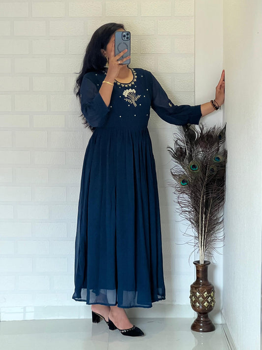 Dress with Khatli Maggam Handwork