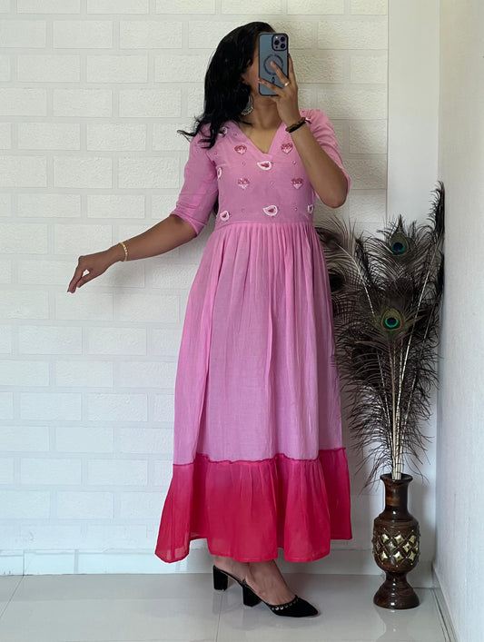 Pure Mul Mul Cotton Handwork Kurti