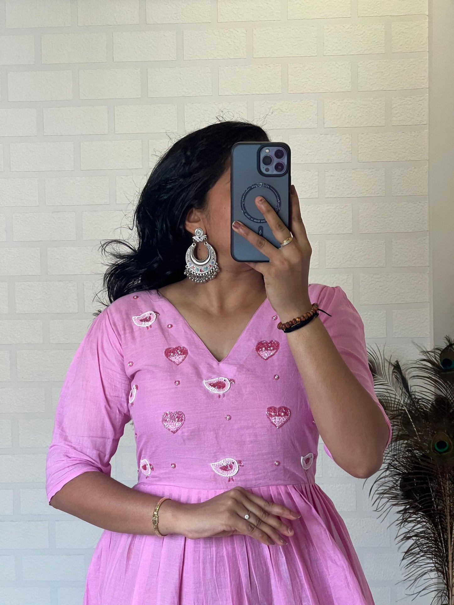 Pure Mul Mul Cotton Handwork Kurti