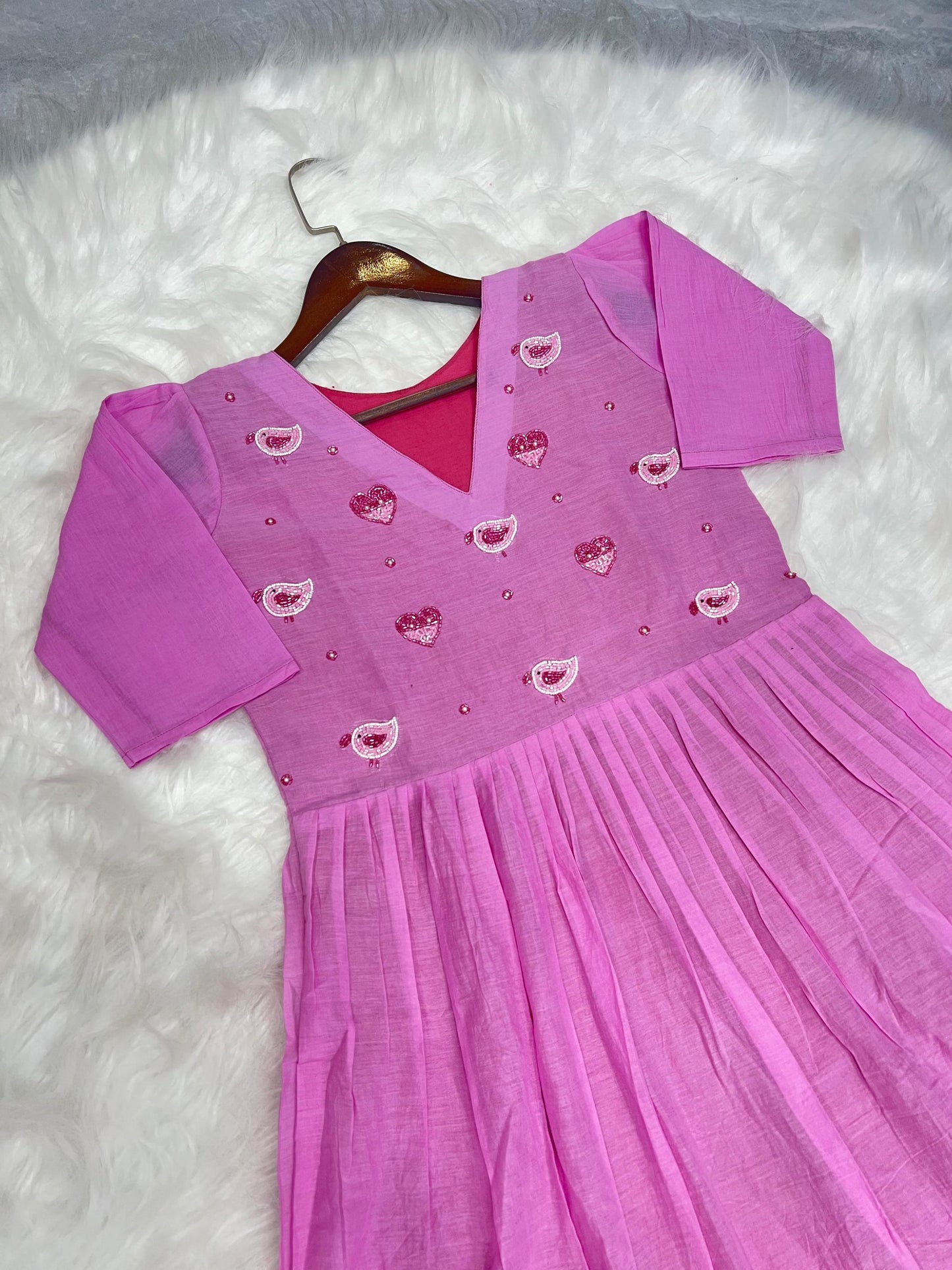 Pure Mul Mul Cotton Handwork Kurti