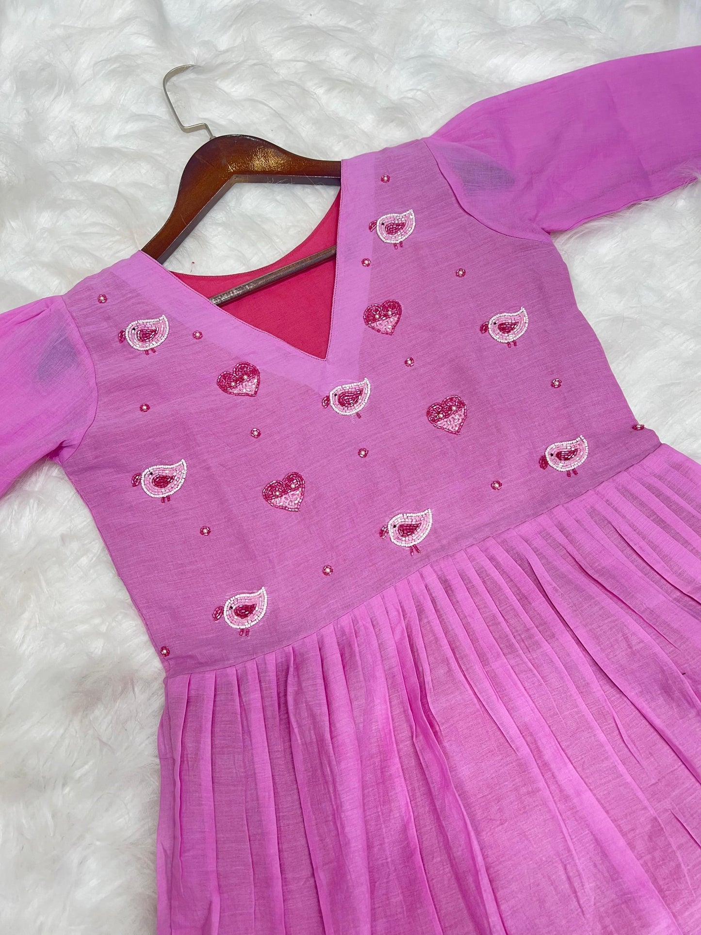 Pure Mul Mul Cotton Handwork Kurti