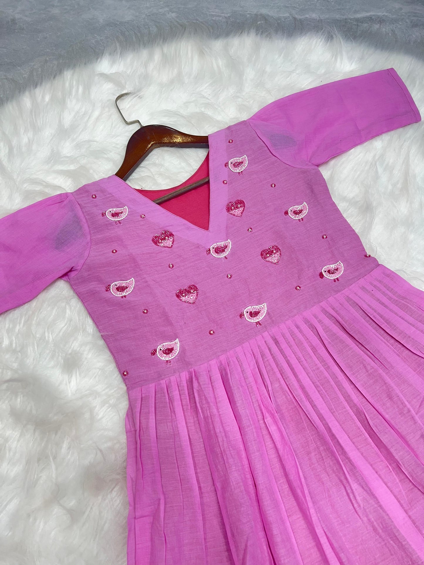 Pure Mul Mul Cotton Handwork Kurti