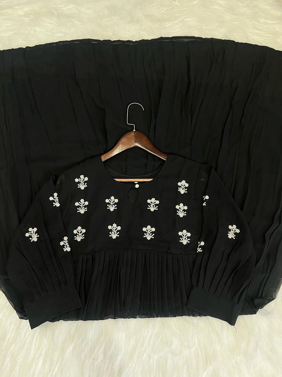 Georgette Dress with Khatli Maggam Handwork