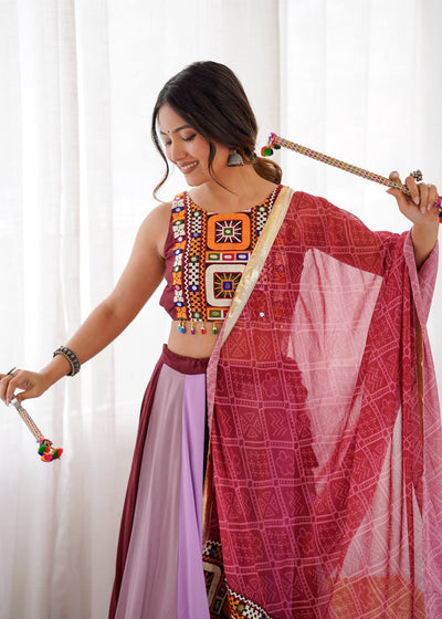 Heavy Rayon Lehenga Choli with Mirror Work & Digital Print Dupatta