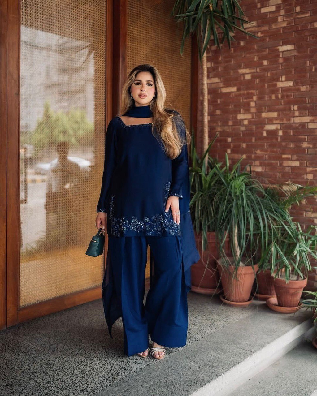 Suit Set with Farshi Salwar & Dupatta