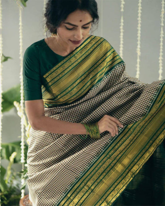 Silk Saree with Rich Pallu & All-Over Jacquard