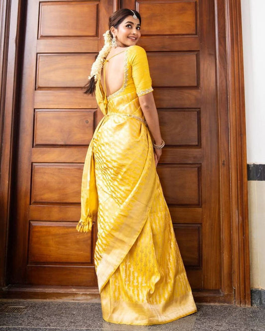 Silk Saree with Rich Pallu & All-Over Jacquard