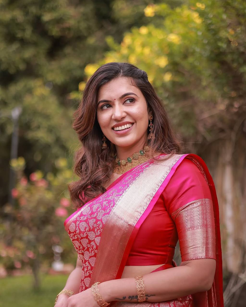 Silk Saree with Rich Pallu & All-Over Jacquard