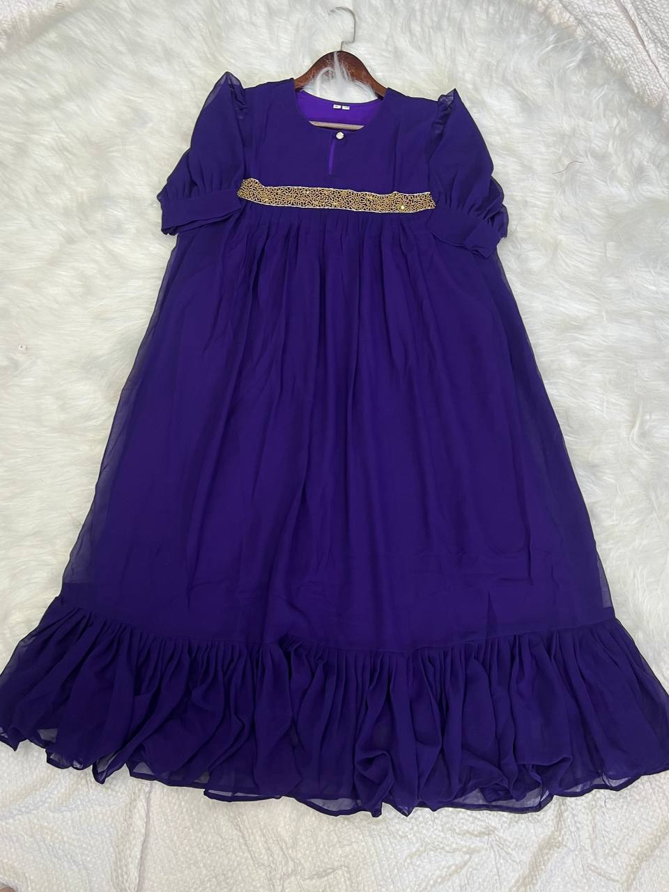 Georgette Dress with Khatli Maggam Handwork