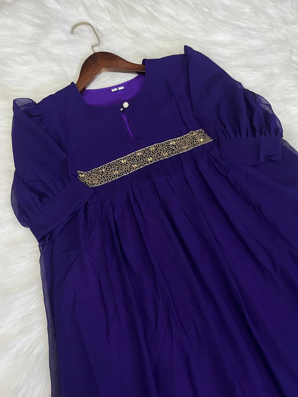 Georgette Dress with Khatli Maggam Handwork