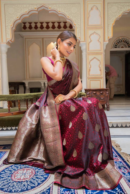 Silk Saree with Rich Pallu & All-Over Jacquard