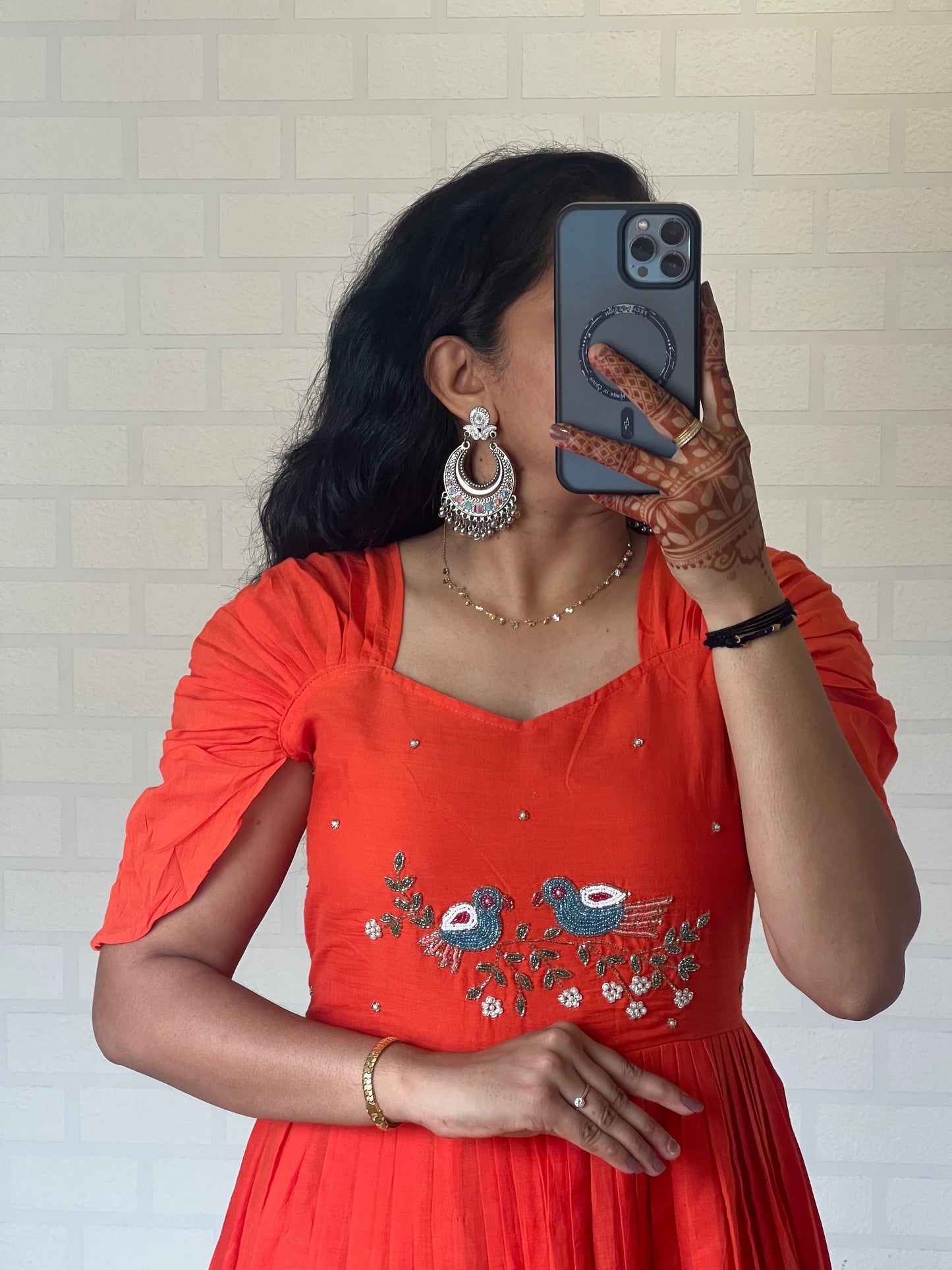 Pure Mul Mul Cotton Handwork Dress