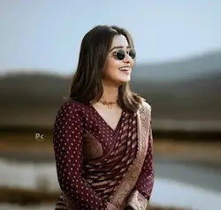 Banarasi Soft Silk Saree with Zari Motifs