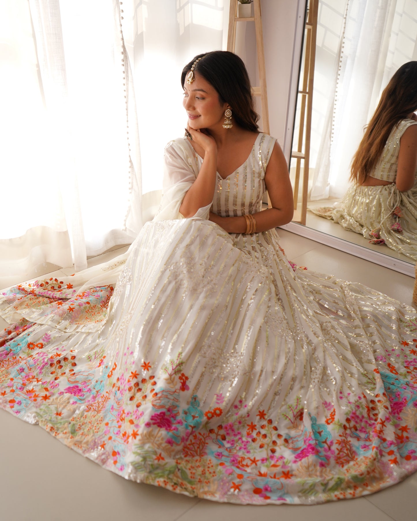 Georgette Lehenga Set with Sequin Embroidery