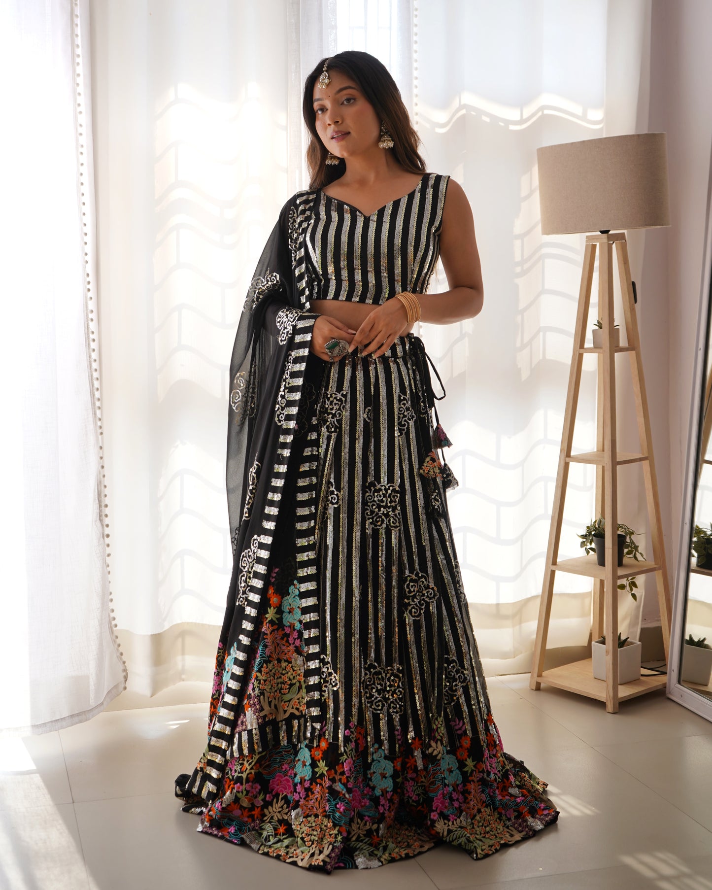 Designer Sequin Embroidered Lehenga
