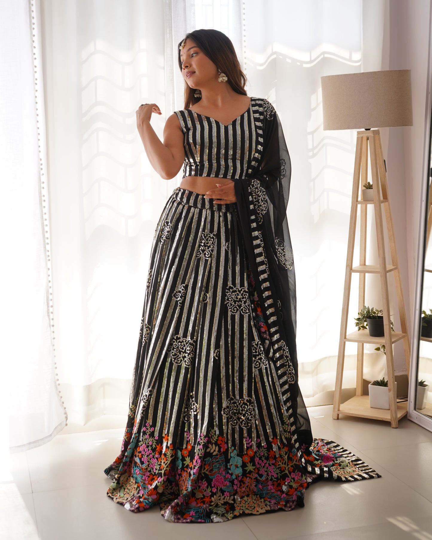 Designer Sequin Embroidered Lehenga