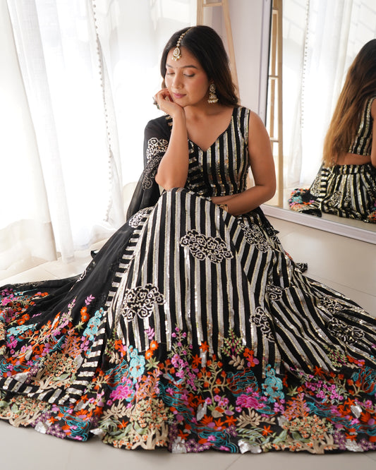 Designer Sequin Embroidered Lehenga