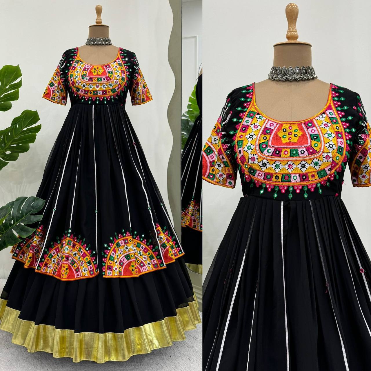 Georgette Chinestitch & Sequin Work Lehenga Set