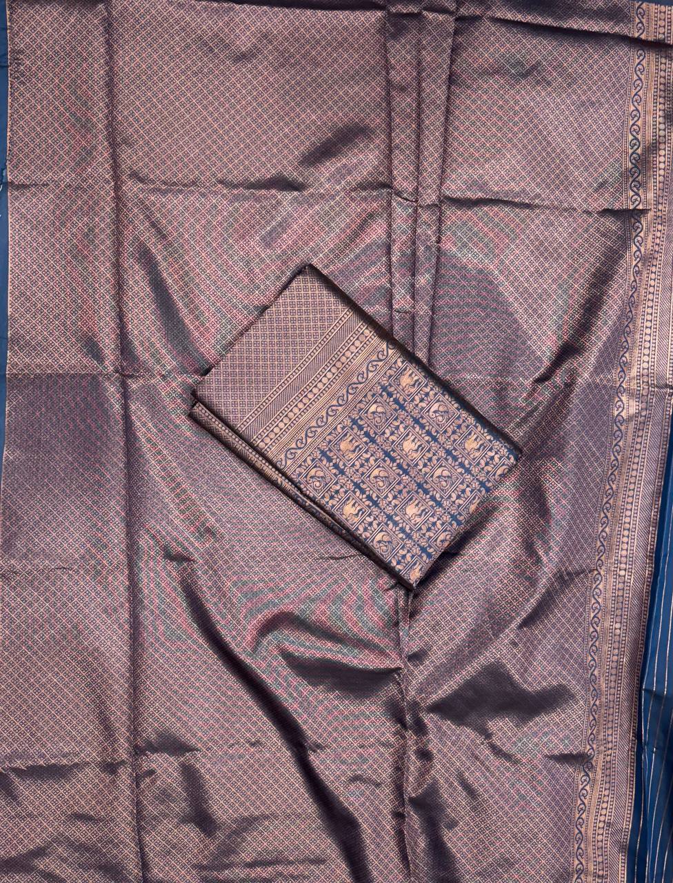 Soft Lichi Silk Saree with Rich Pallu