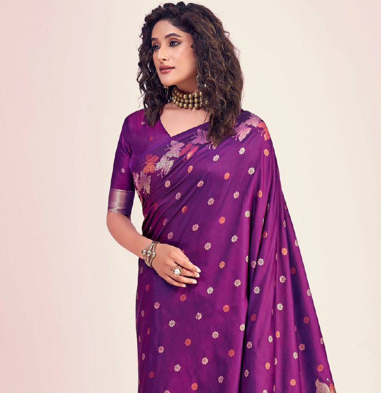 Soft Lichi Silk Saree with Butterfly Pallu