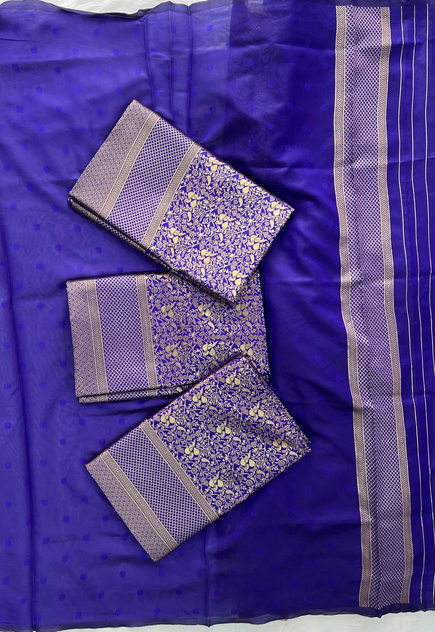 Soft Lichi Silk Saree with Rich Pallu