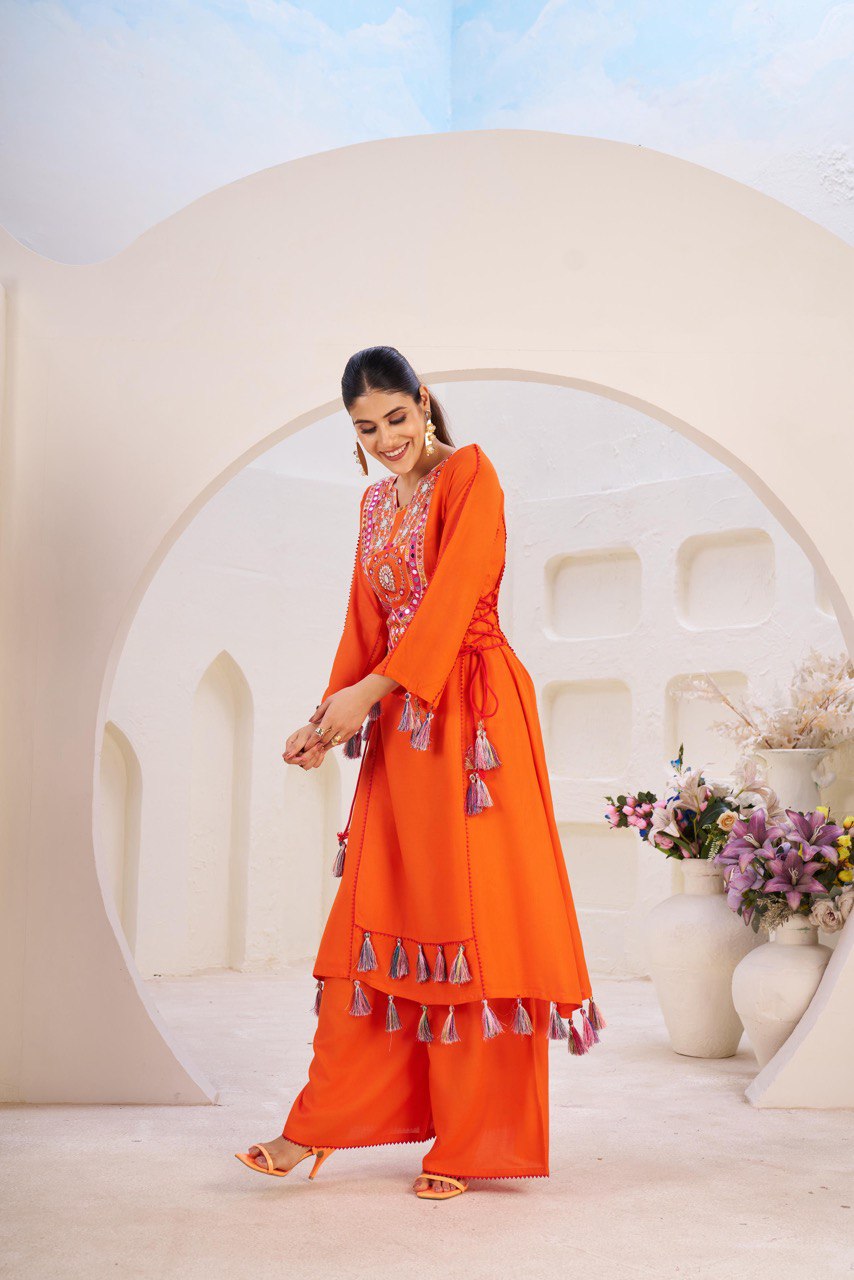 Reyon Cord-Set with Palazzo