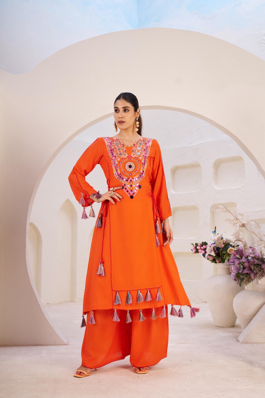 Reyon Cord-Set with Palazzo