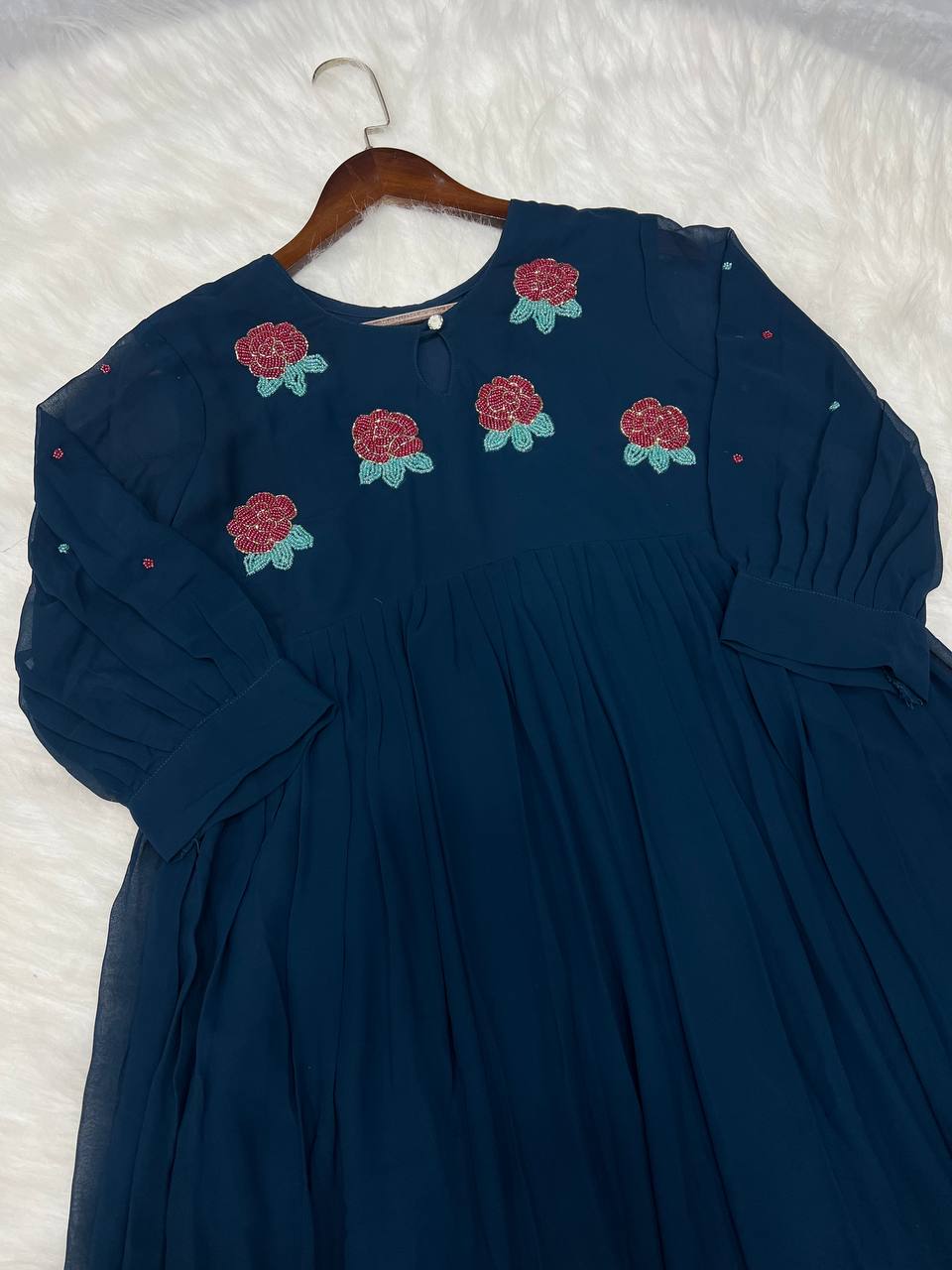 Georgette Dress with Khatli Maggam