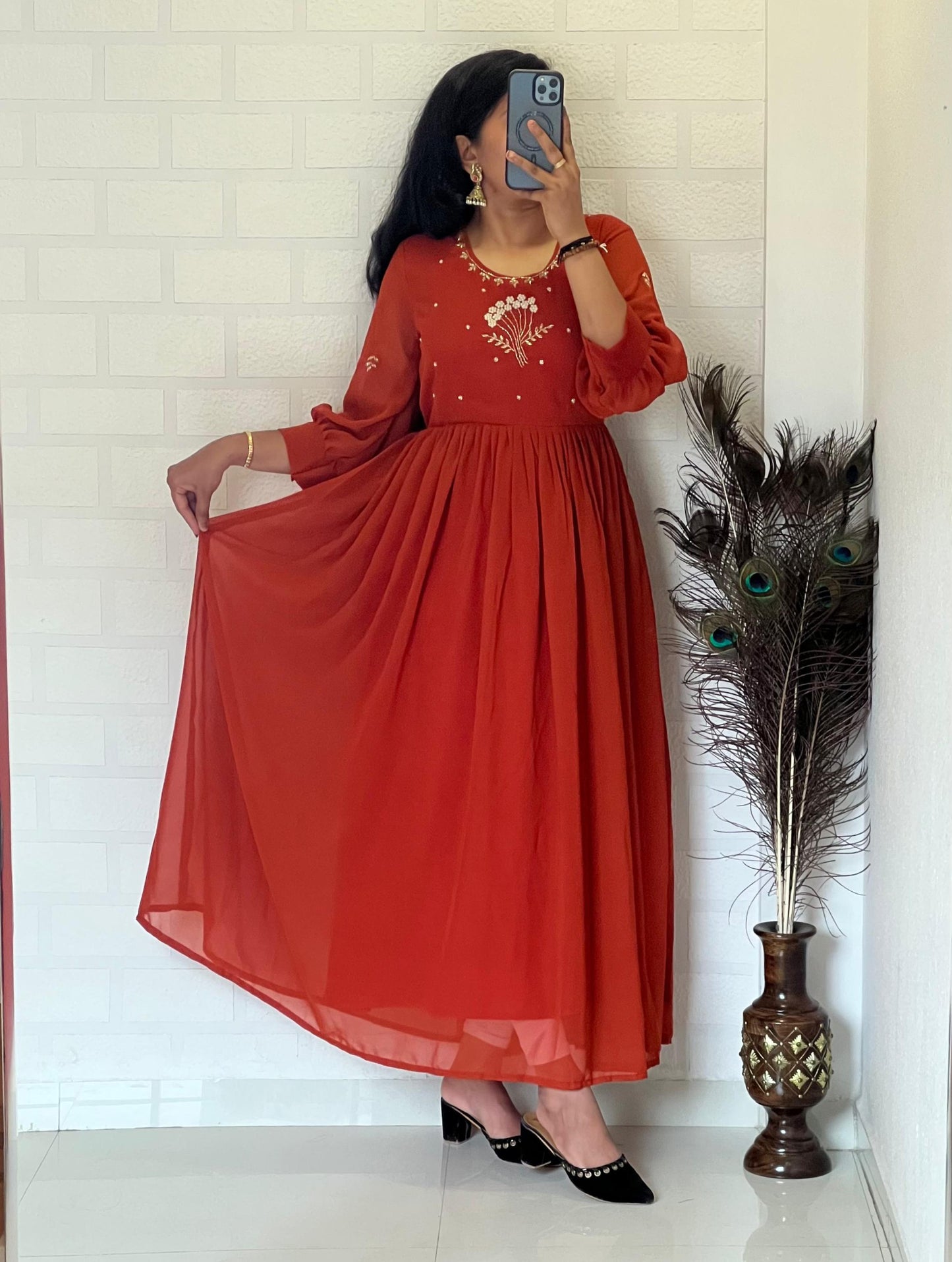 Dress with Khatli Maggam Handwork