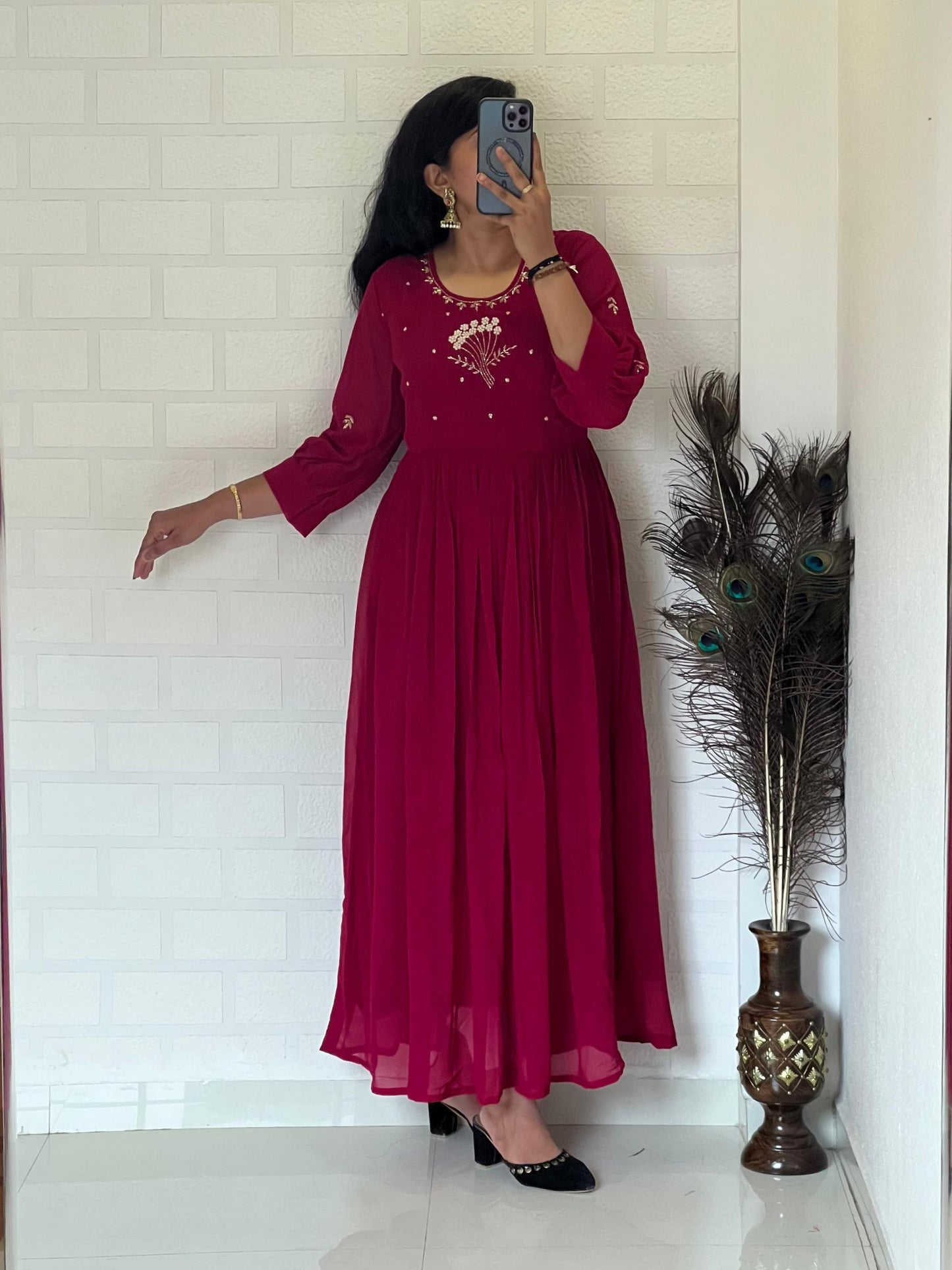 Dress with Khatli Maggam Handwork