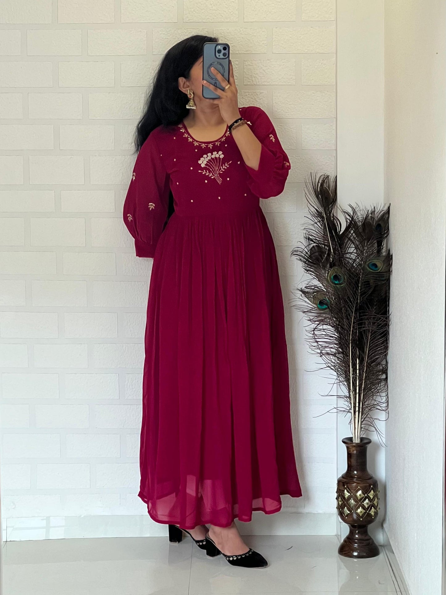 Dress with Khatli Maggam Handwork