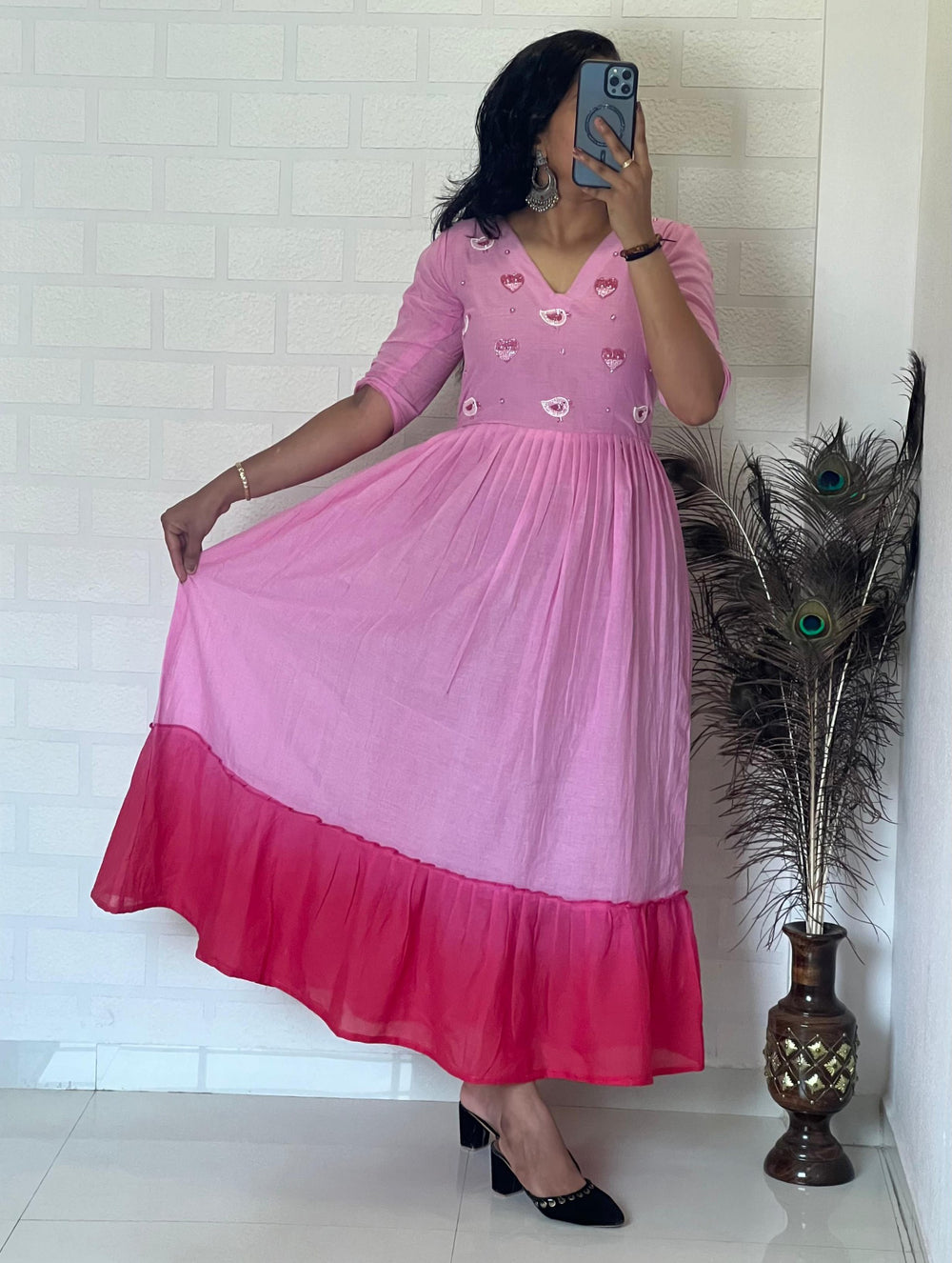 Pure Mul Mul Cotton Handwork Kurti