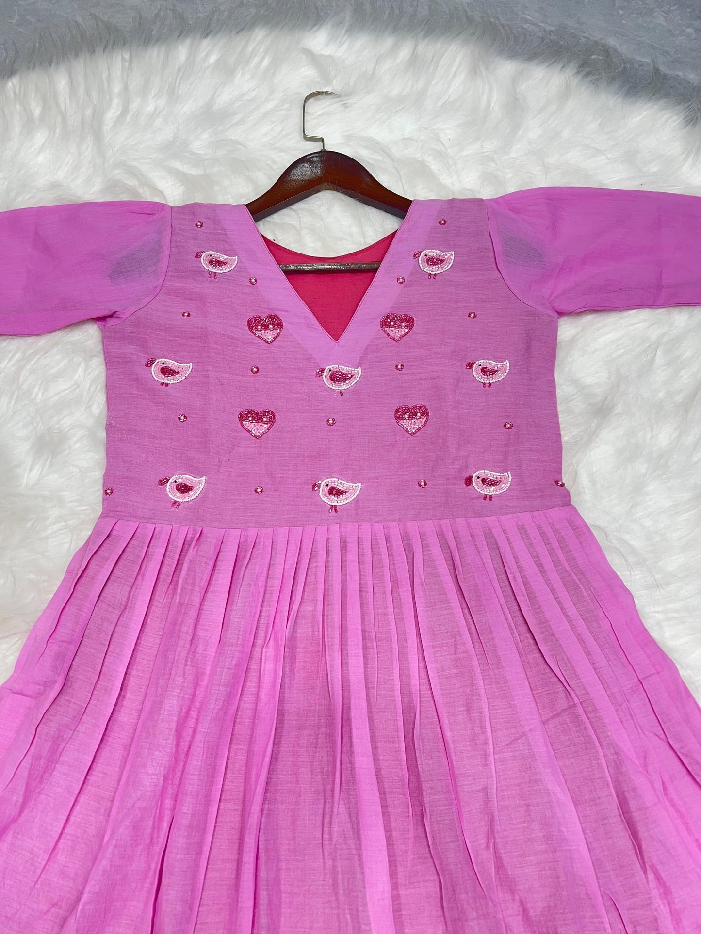 Pure Mul Mul Cotton Handwork Kurti