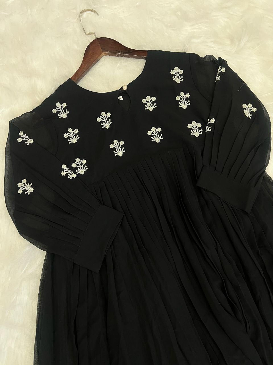 Georgette Dress with Khatli Maggam Handwork