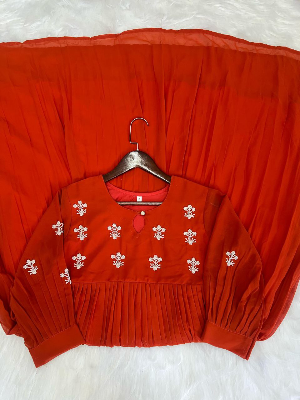 Georgette Dress with Khatli Maggam Handwork