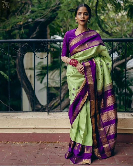 Silk Saree with Rich Pallu & All-Over Jacquard