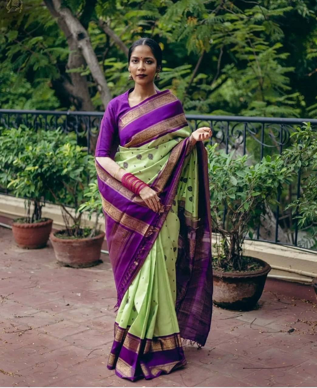 Silk Saree with Rich Pallu & All-Over Jacquard
