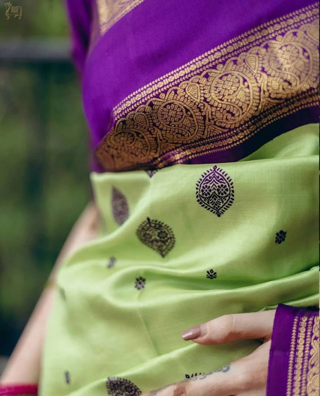 Silk Saree with Rich Pallu & All-Over Jacquard