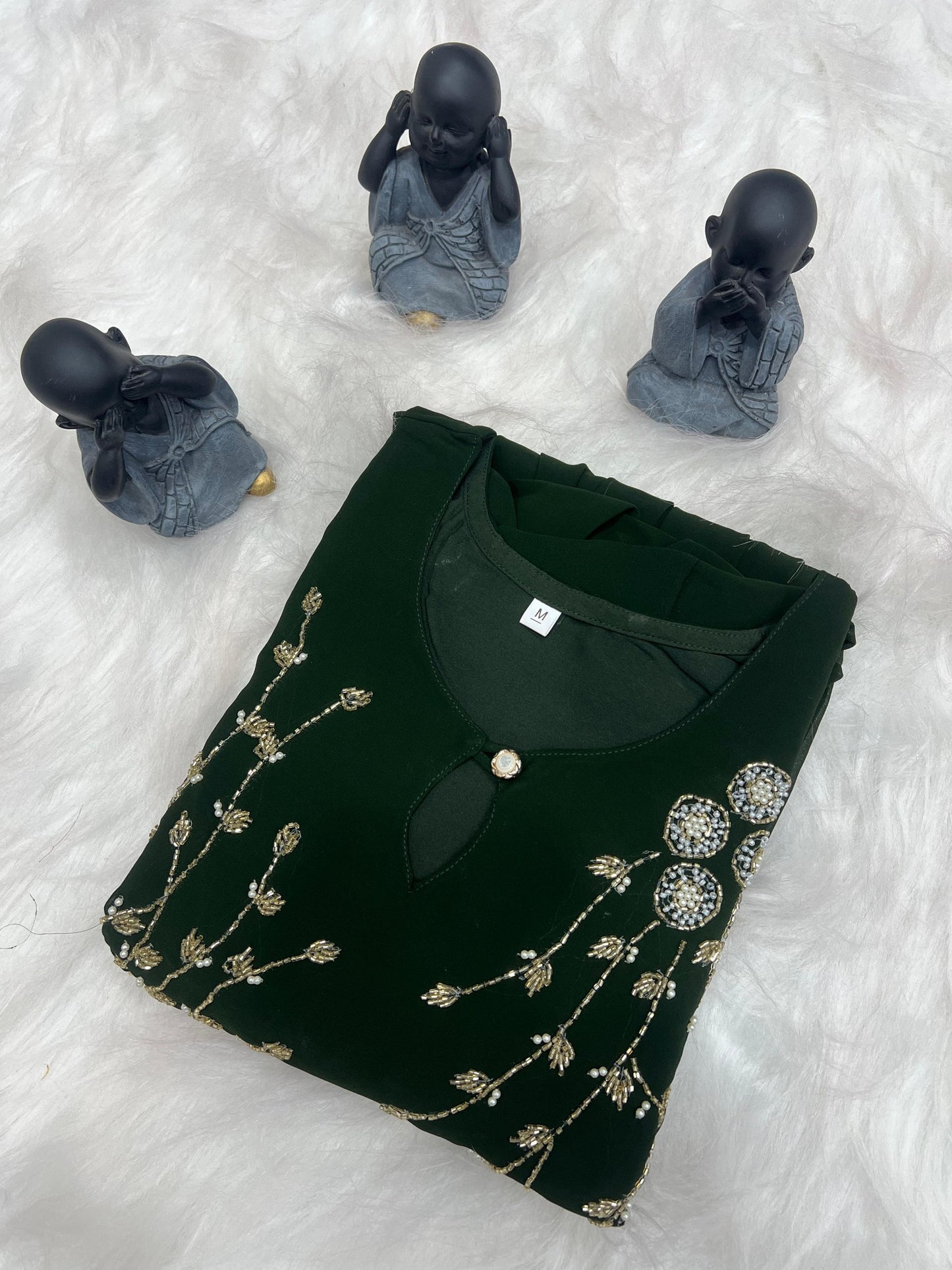Blooming Georgette Dress with Khatli Maggam