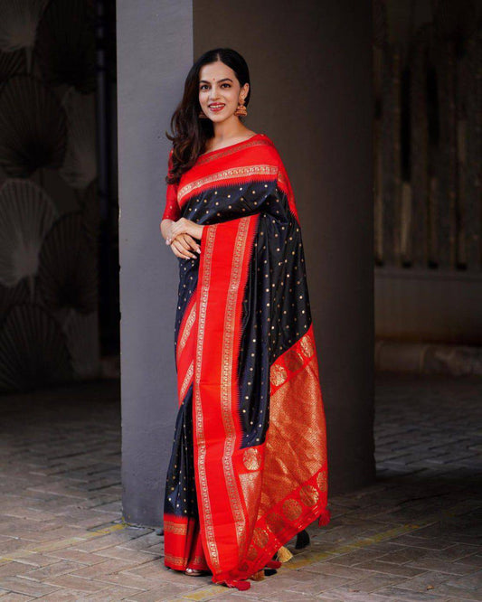 Silk Saree with Rich Pallu & All-Over Jacquard
