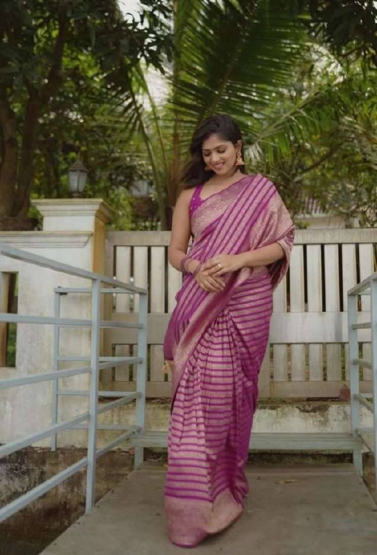 Silk Saree with Rich Pallu & All-Over Jacquard