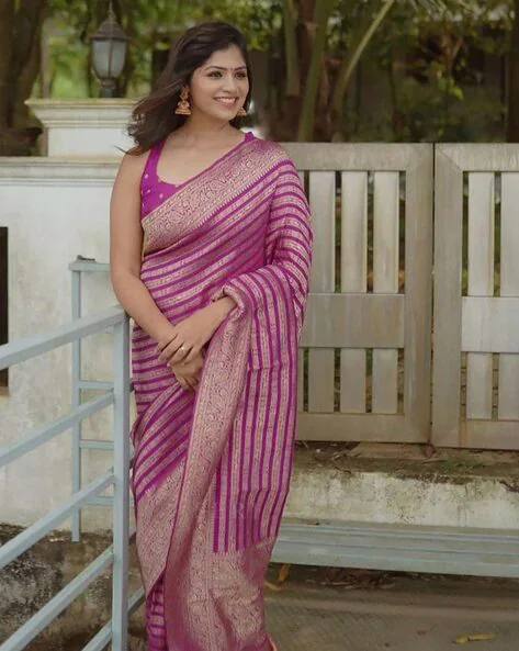 Silk Saree with Rich Pallu & All-Over Jacquard