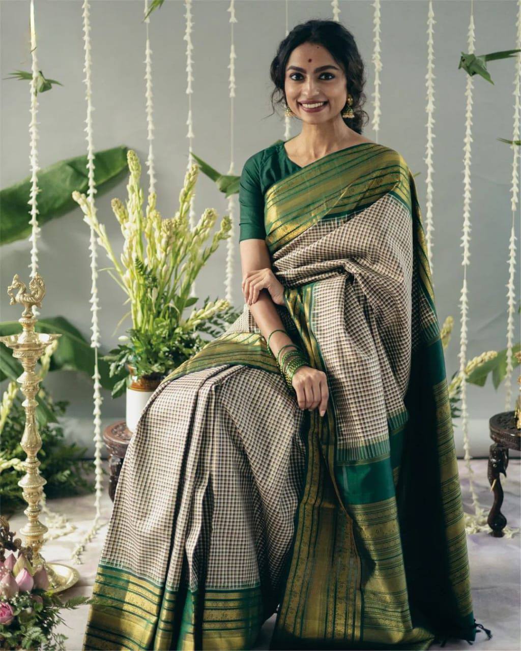 Silk Saree with Rich Pallu & All-Over Jacquard