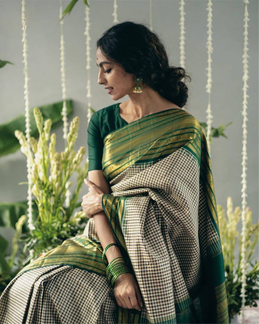 Silk Saree with Rich Pallu & All-Over Jacquard